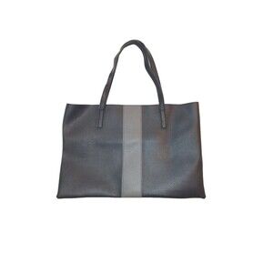 Vince Camuto Tote Bag Soft Vegan Pebble Leather Black And Grey Bag, Laptop Bag